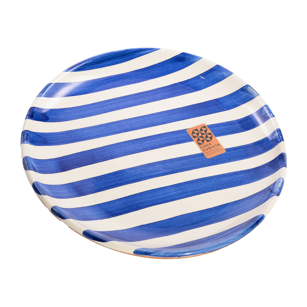 Casa Cubista Teller klein bold stripes blue