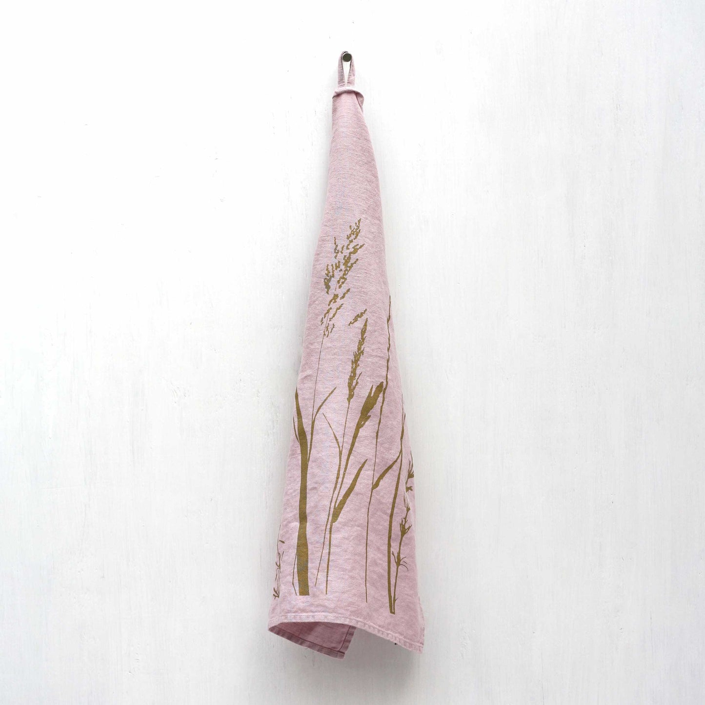 Frohstoff Geschirrtuch Leinen rosa Wiese