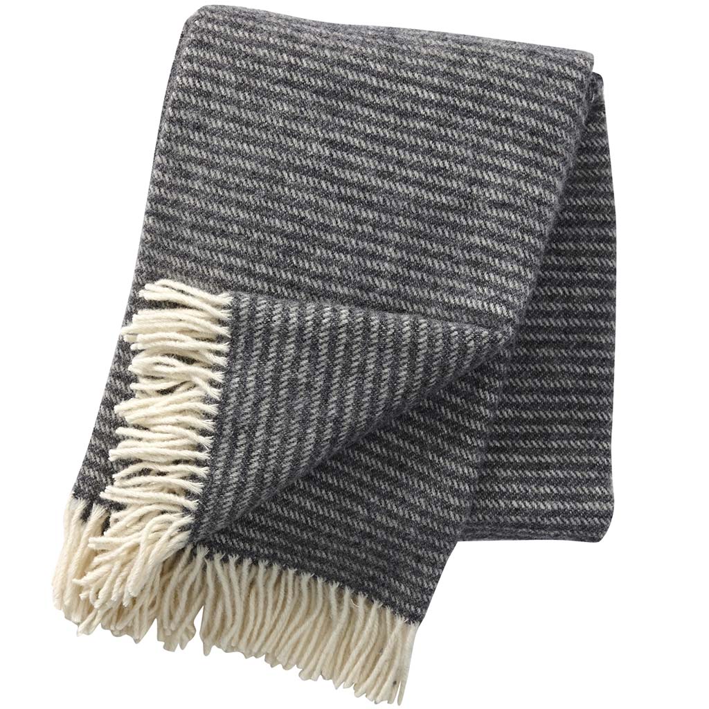 Klippan Wolldecke Ralph dark grey