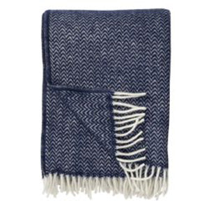 Klippan Wolldecke Chevron dark denim