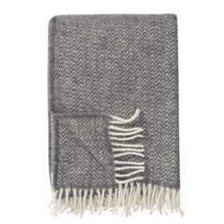 Klippan Wolldecke Chevron grey