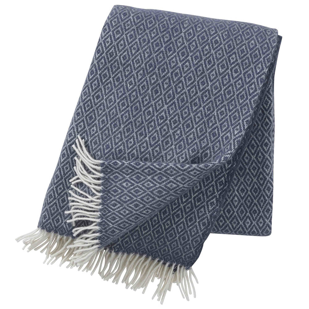 Klippan Wolldecke Stella smokey blue