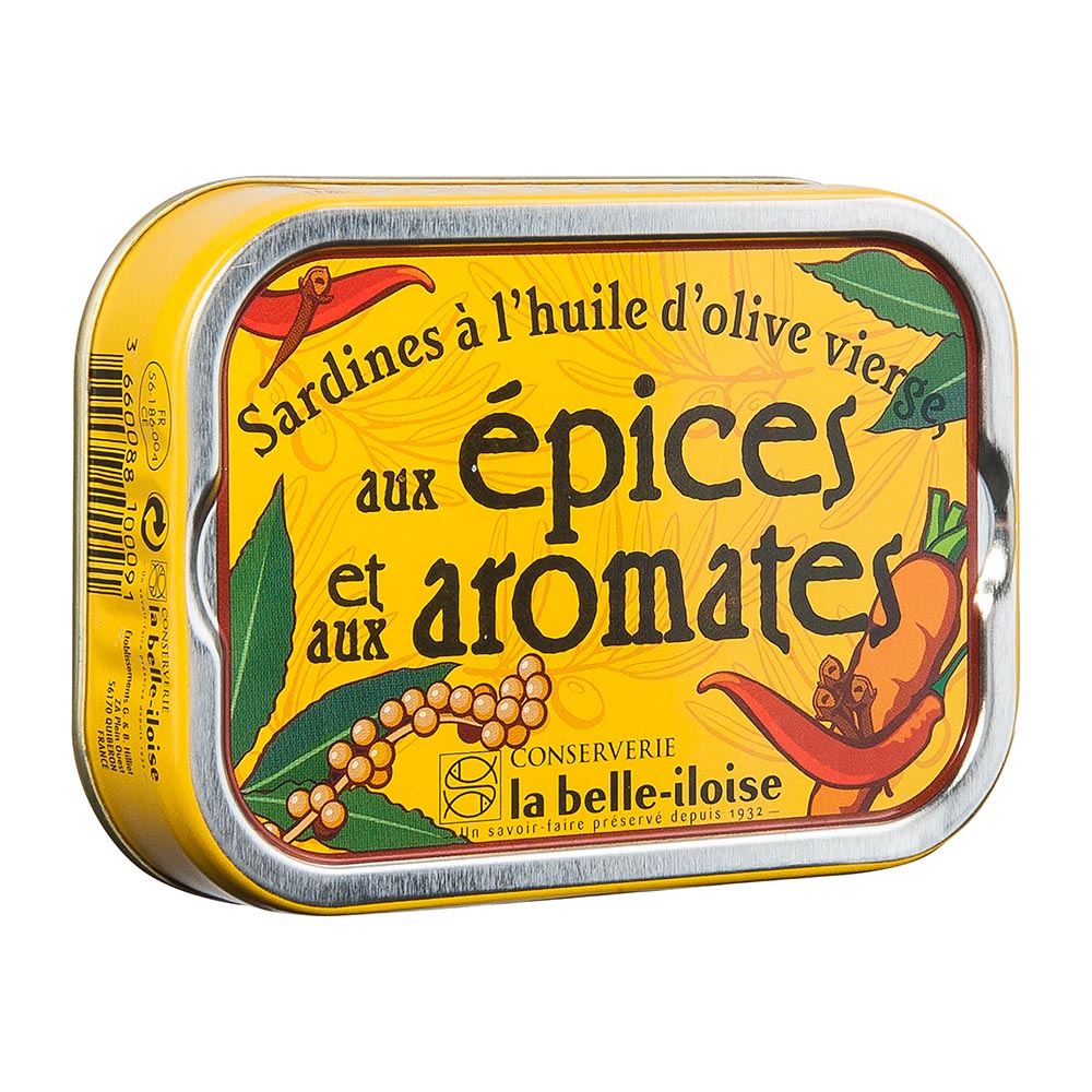 La belle iloise Sardinen mit Gewürzen