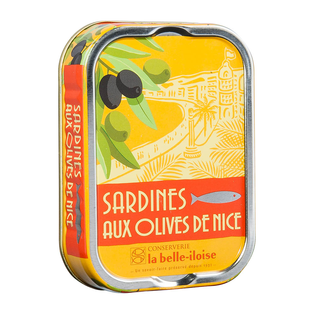 La belle iloise Sardinen mit Nizza Oliven