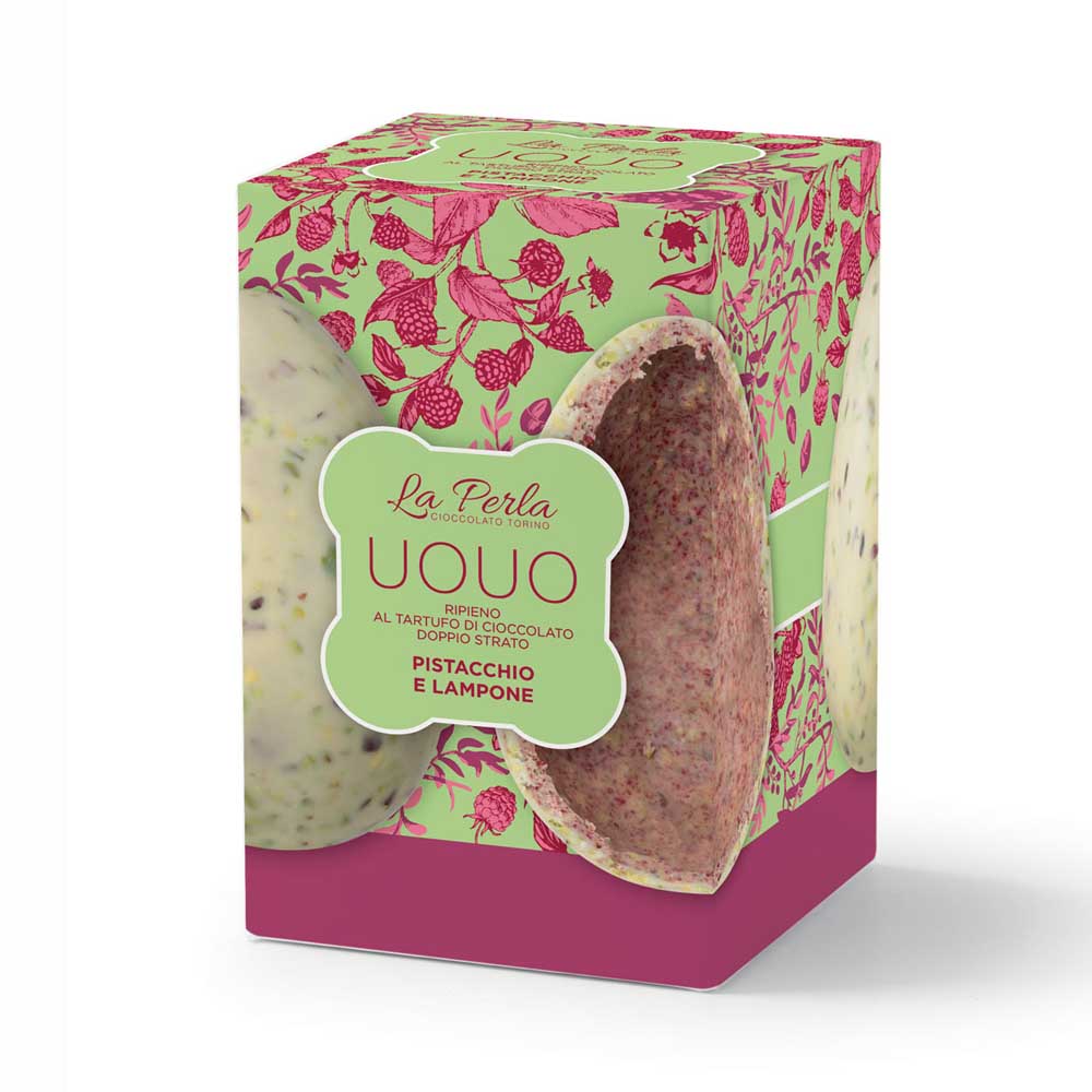 La Perla UOUO Schokoei 100g Pistacchio e Lampone