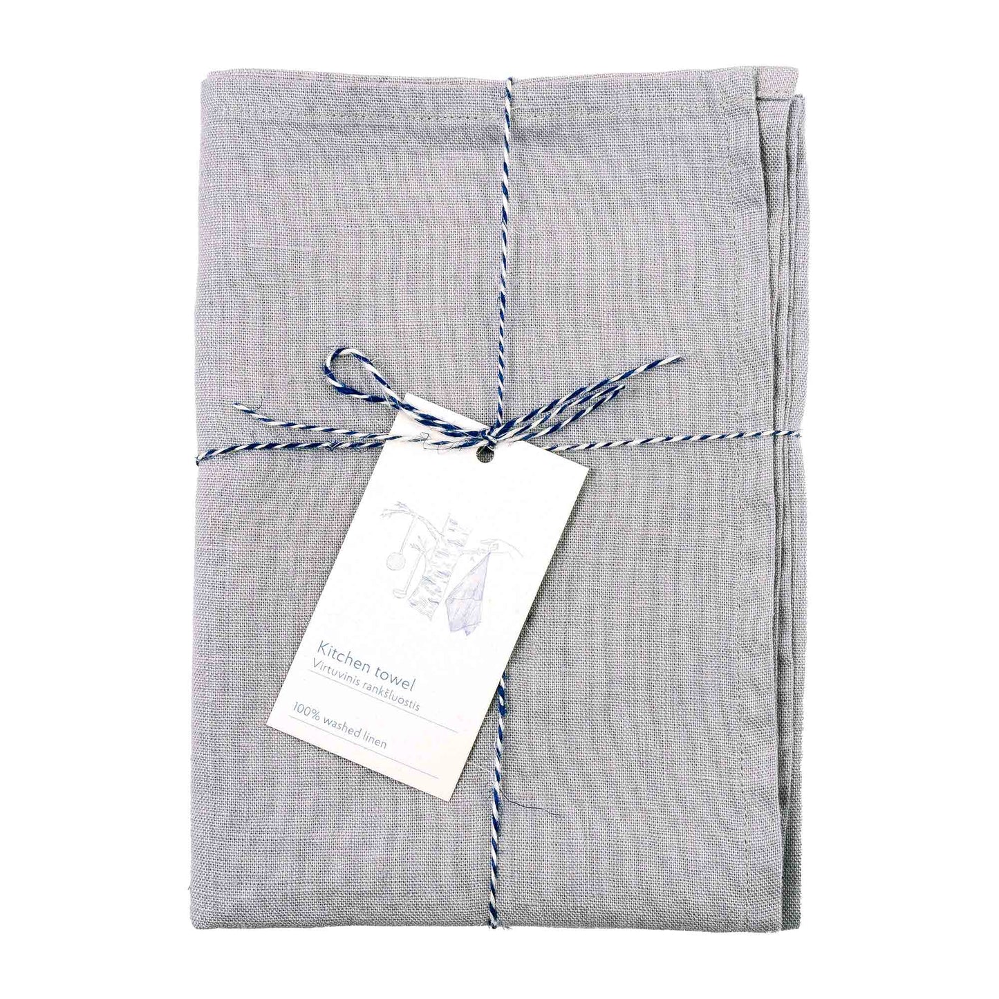Linen Tales Leinen Geschirrtuch Light Grey
