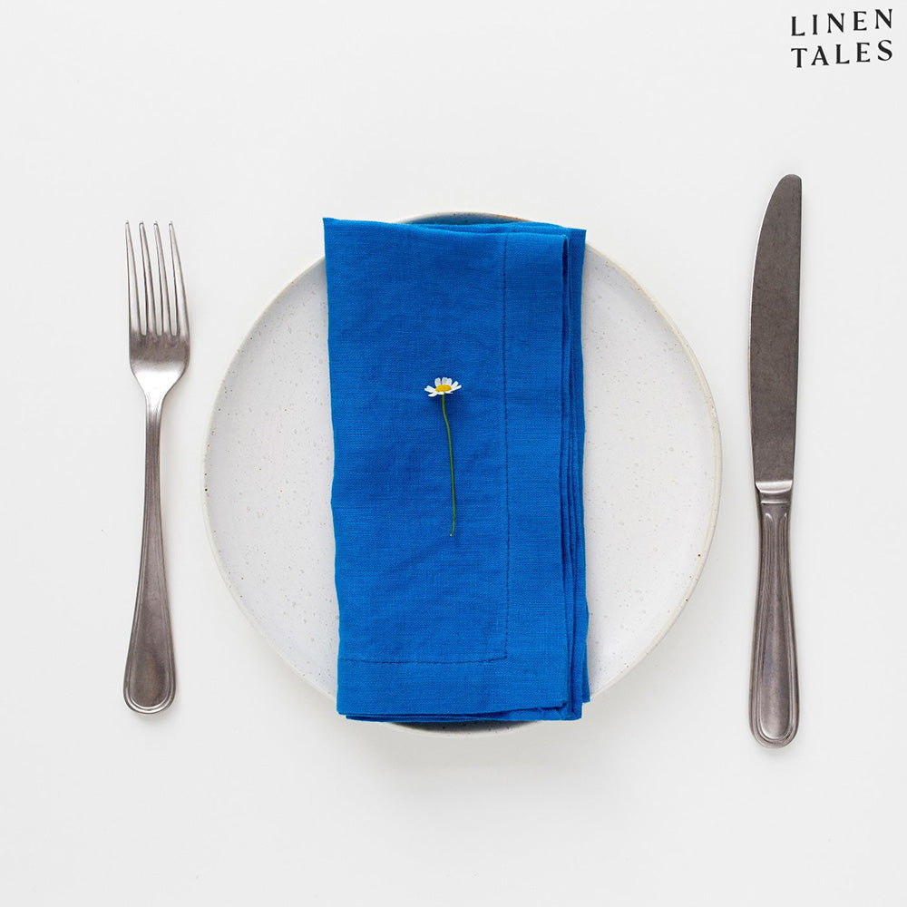 Linen Tales Leinen Servietten French Blue 2er Set