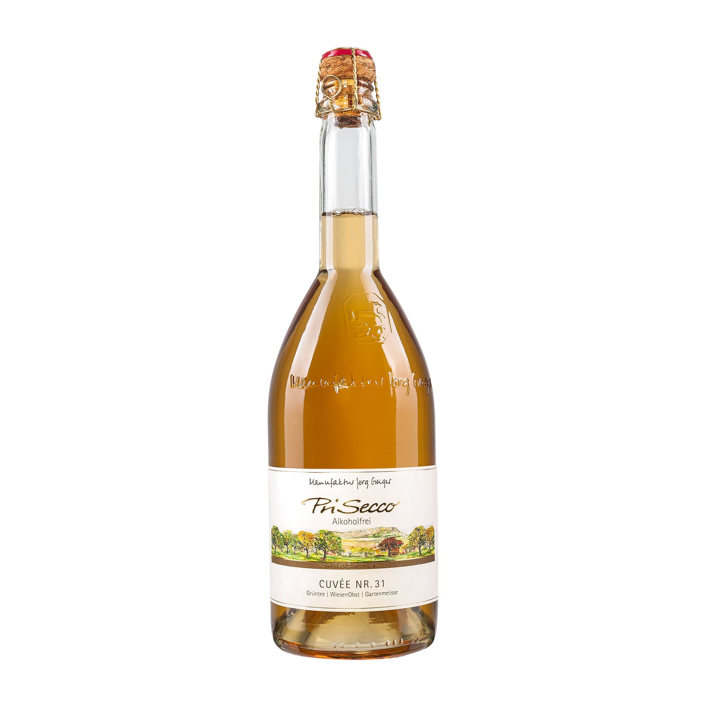Manufaktur Jörg Geiger Prisecco Cuvée Nr. 31 Grüner Tee Wiesenobst Melisse alkoholfrei