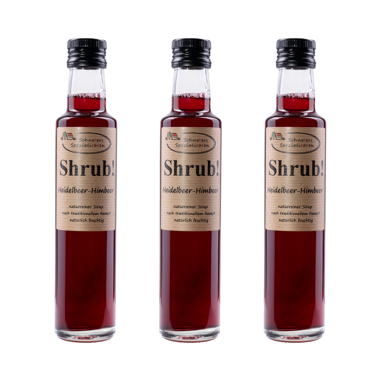 Shrub Heidelbeer-Himbeer Sirup — 3× 250 ml