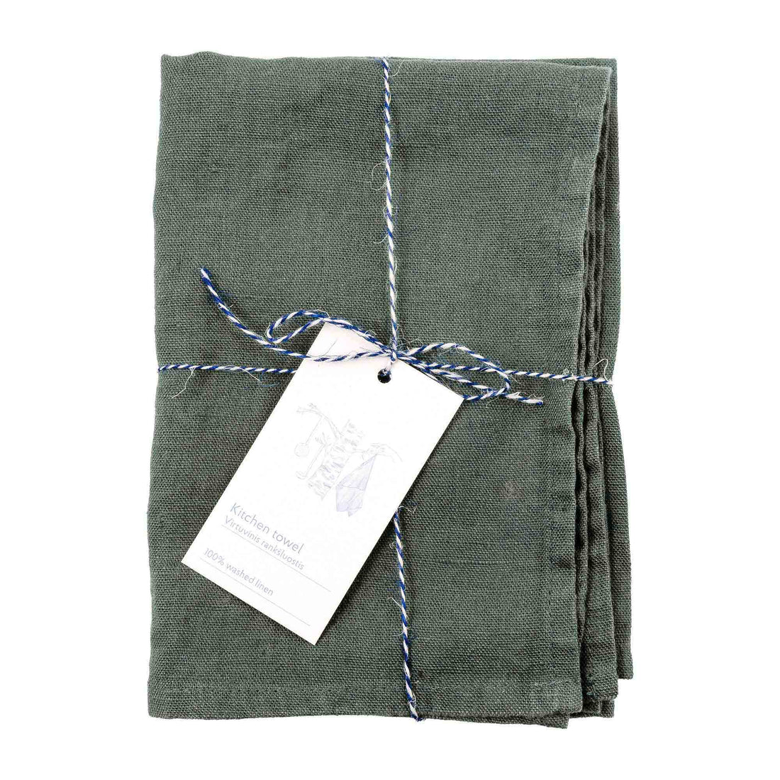 Leinen Geschirrtuch Forest Green von Linen Tales