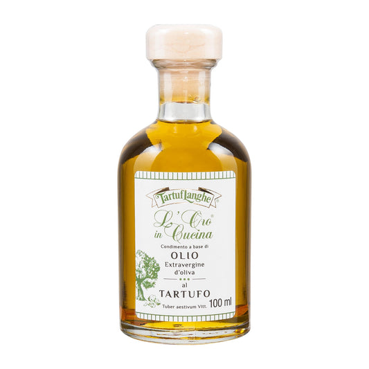 Flasche Trüffelöl mit schwarzem Trüffel von TartufLanghe