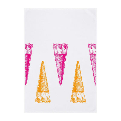 Geschirrtuch – Eis – pink-orange
