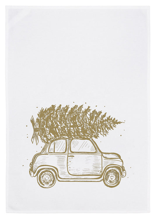 17:30 Geschirrtuch Tannenbaum gold
