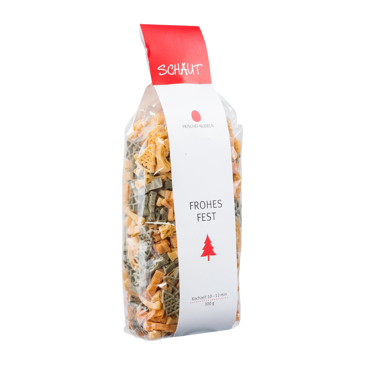 Schaut  bunte Weihnachtsnudeln  300g