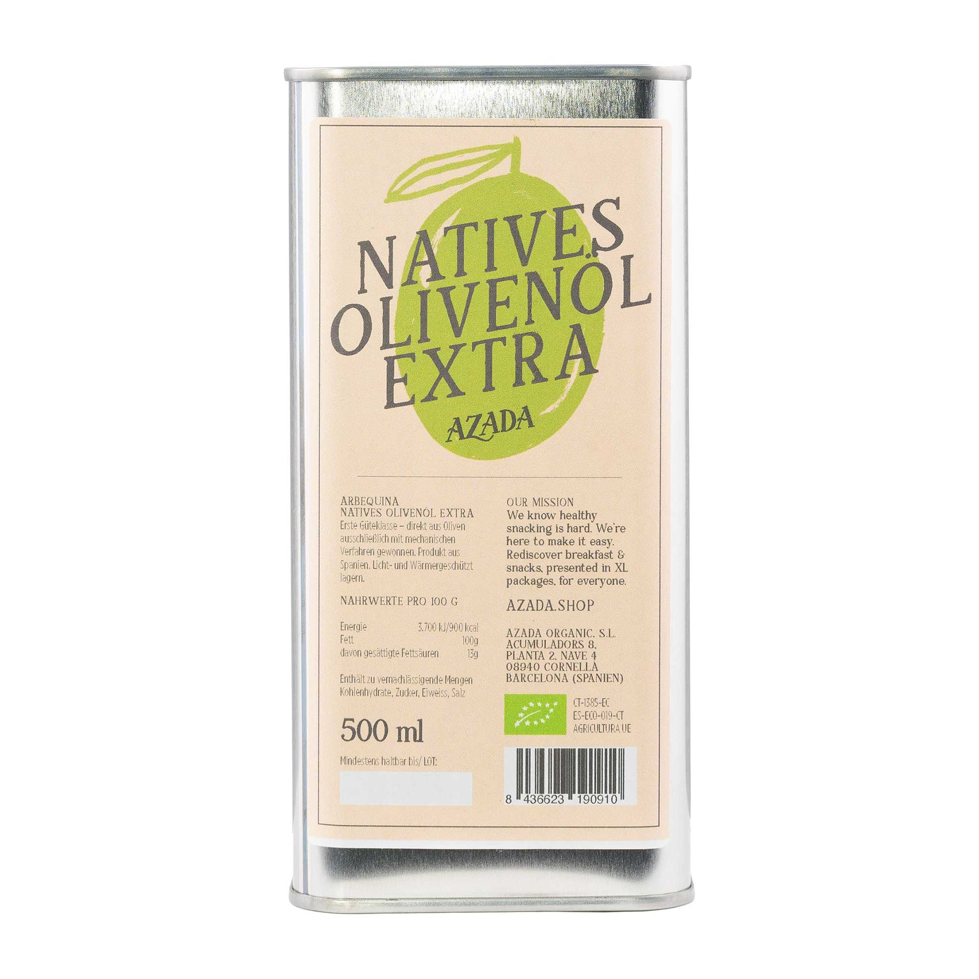 Azada Bio Olivenöl extra nativ 500 ml