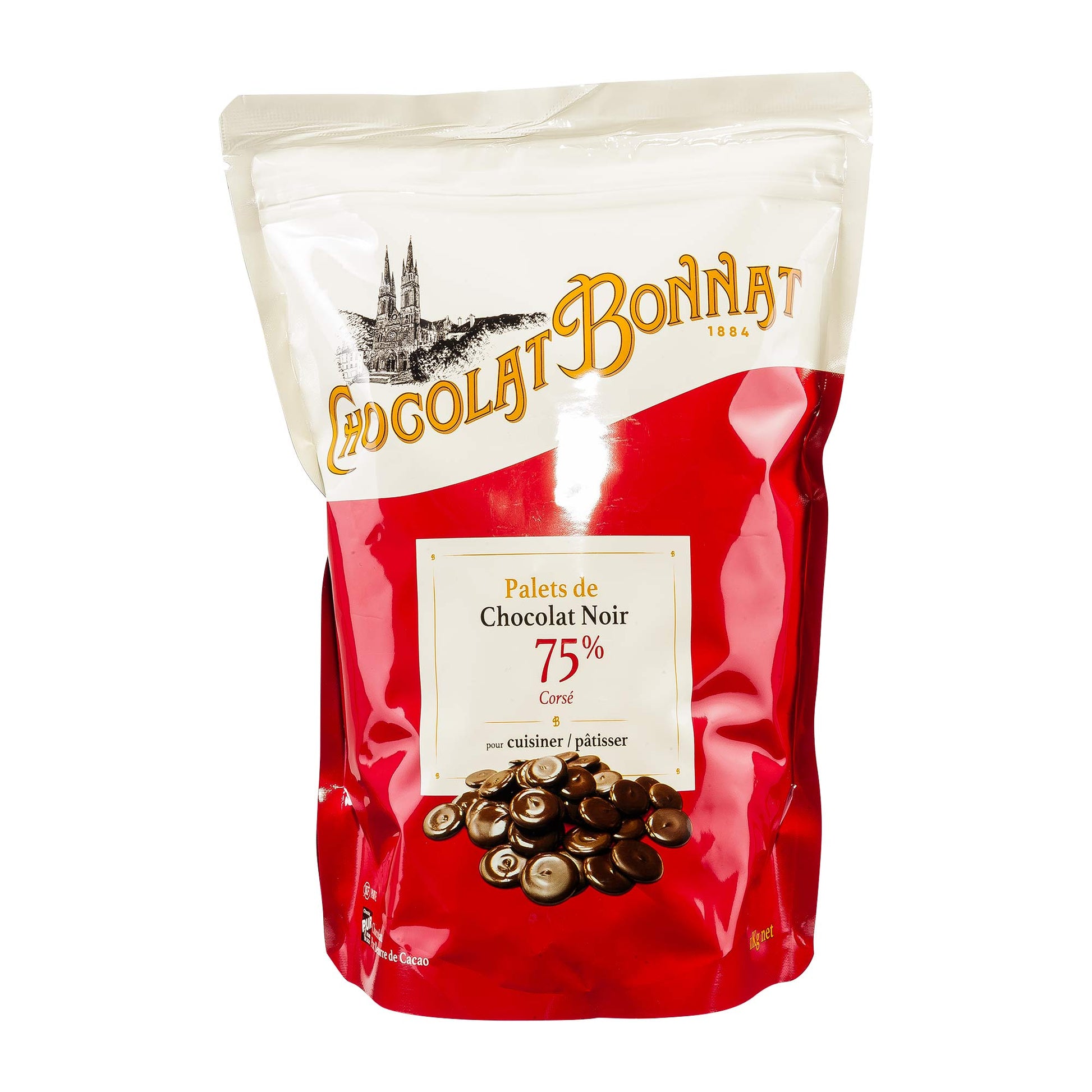 Bonnat Schokolade  Kuvertüre 75%  1kg