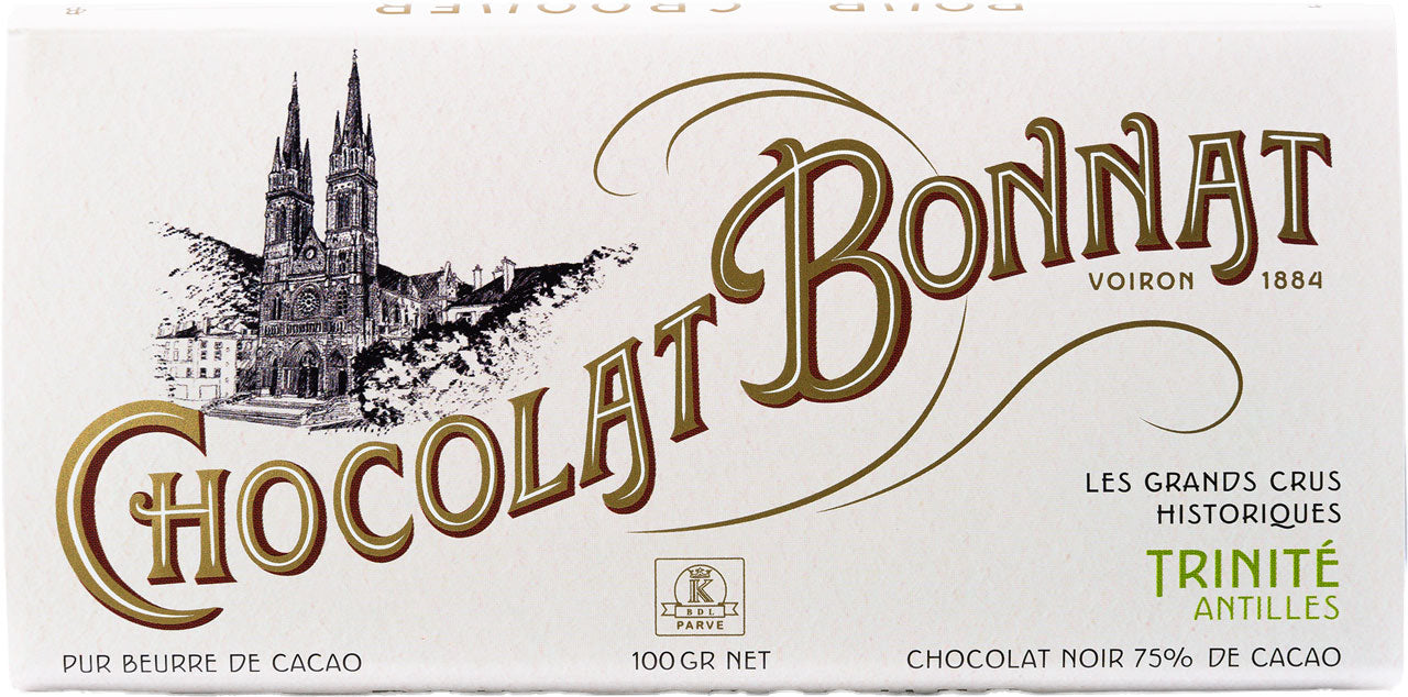 Bonnat Schokolade  Trinite 75%  ohne Nuss Spuren