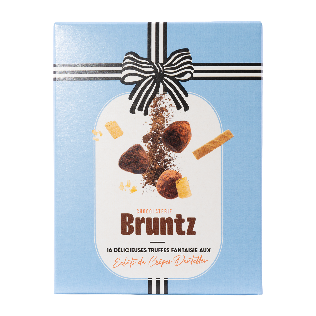 Chocolaterie Bruntz Kakaokonfekt mit Crêpes Dentelles