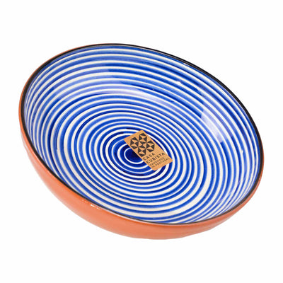 Keramikschale mittel – fine stripes blue
