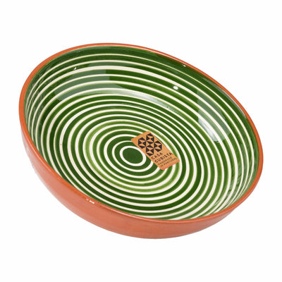 Keramikschale mittel – fine stripes green