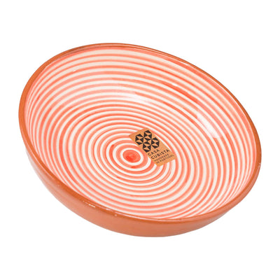 Keramikschale mittel – fine stripes red