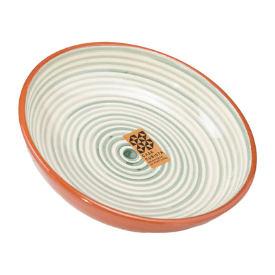 Keramikschale mittel – fine stripes sage