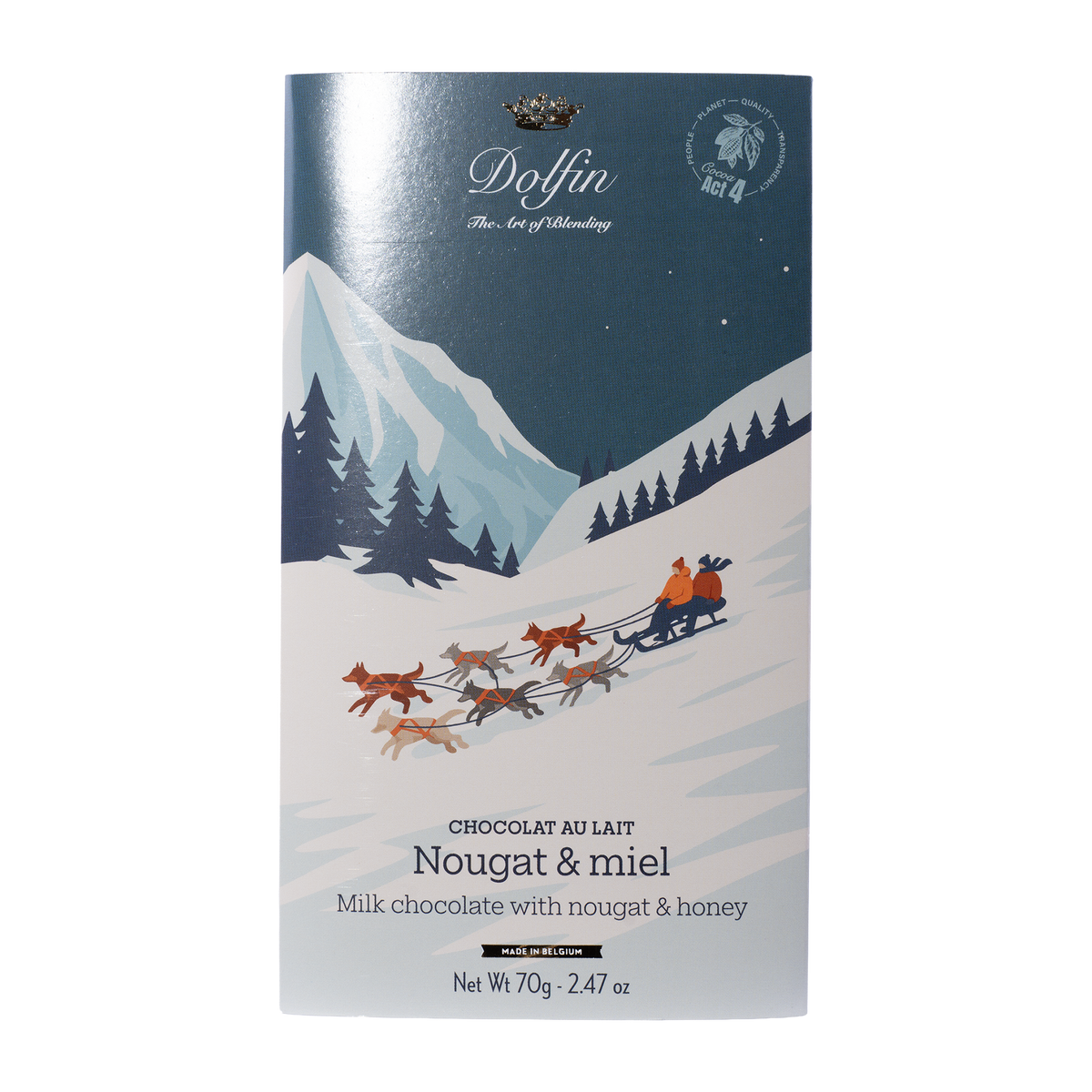 Dolfin Milchschokolade mit Nougat und Honig