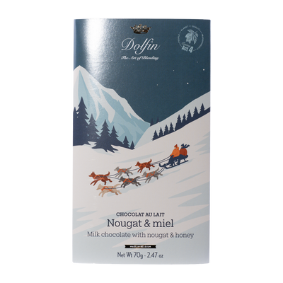 Milchschokolade mit Nougat und Honig