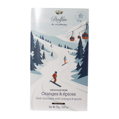 Dunkle Schokolade mit Orange und Gewürze