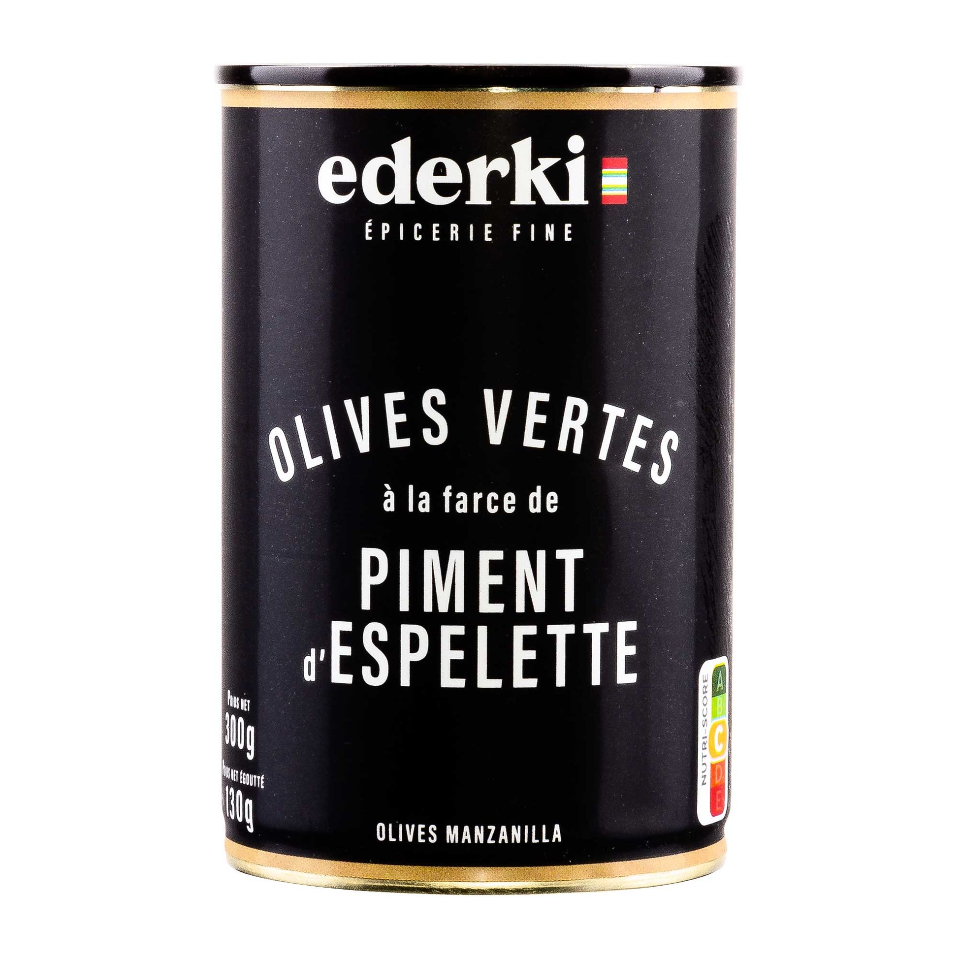 Ederki  grüne Oliven mit Piment d'Espelette