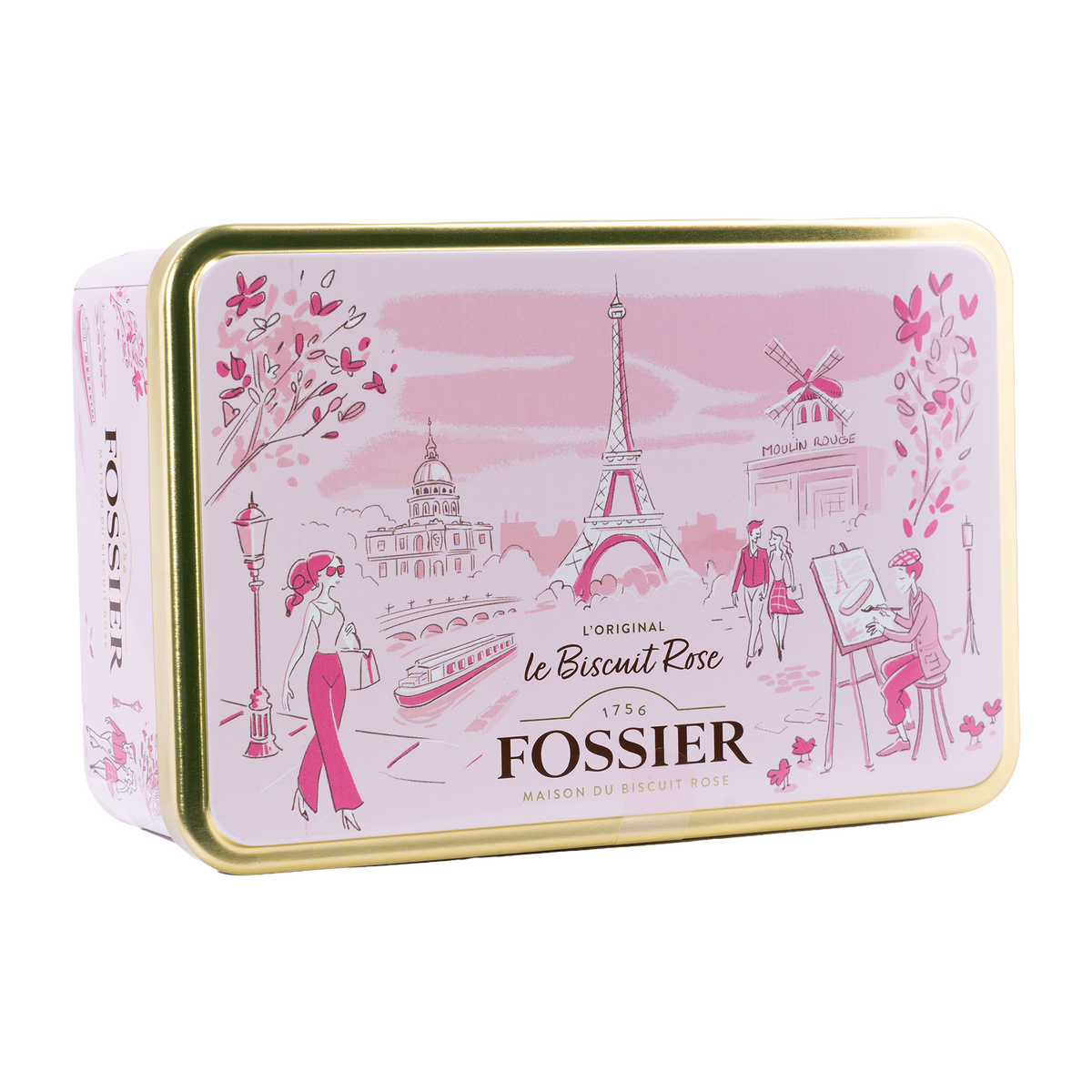 Fossier Biscuit Rose de Reims in der Paris-Metalldose