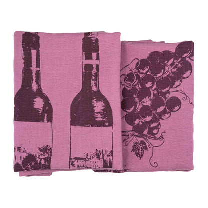 Frohstoff  Leinen Geschirrtuch Set Vino