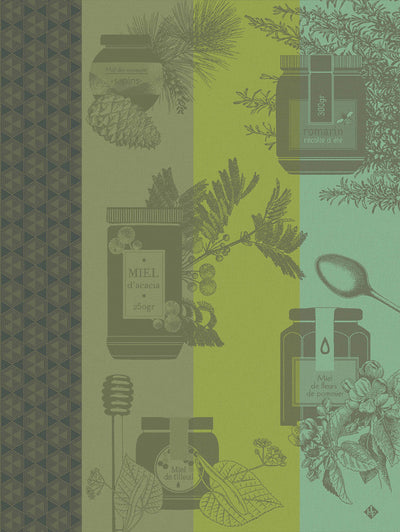 Tea towel – Miel en Pot – green