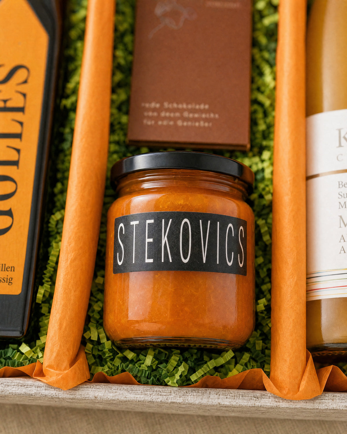 Erich Stekovics Marille Fruchtaufstrich im Geschenkkorb Gourmet Geschenk Marillenzauber