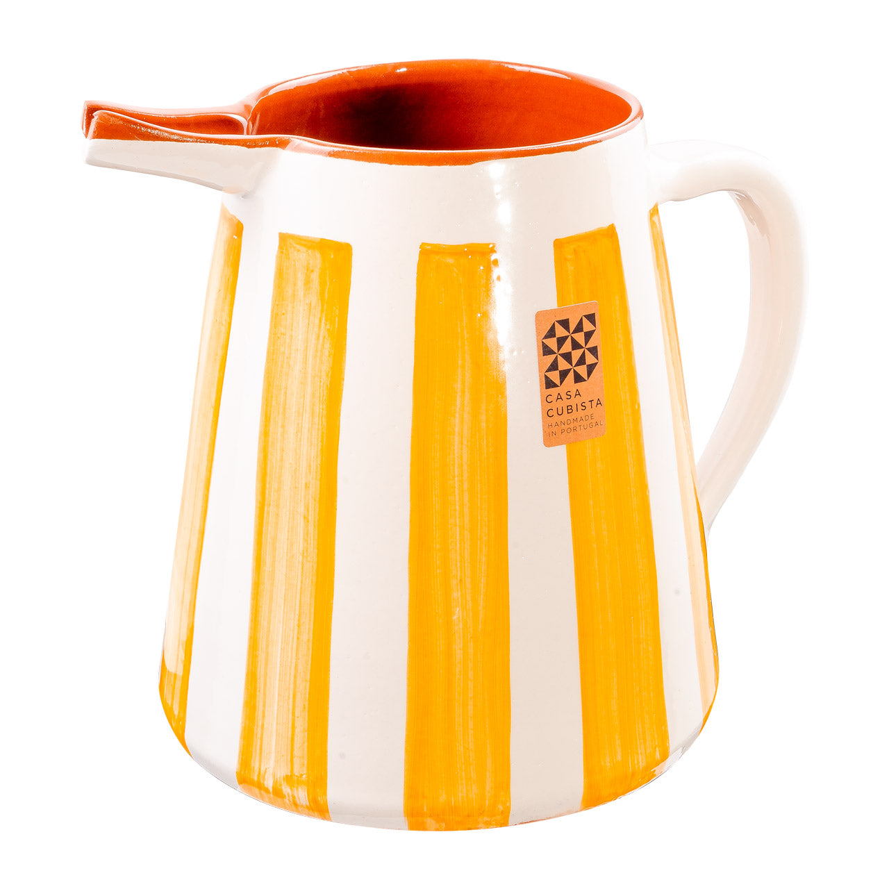 Keramikkrug 2l  bold stripes tangerine