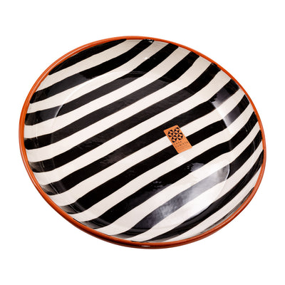 Keramikschale groß – bold stripes black
