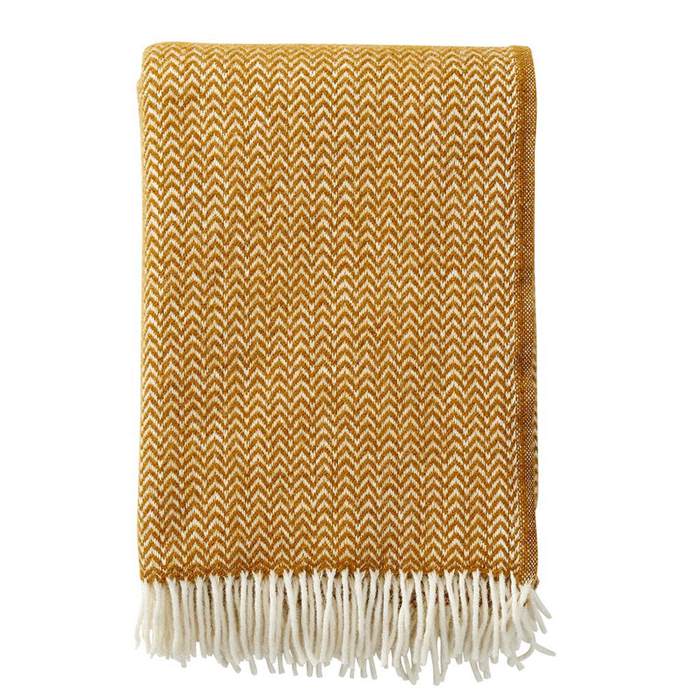 Klippan  Wolldecke Chevron  caramel