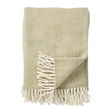 Klippan  Wolldecke Chevron  green