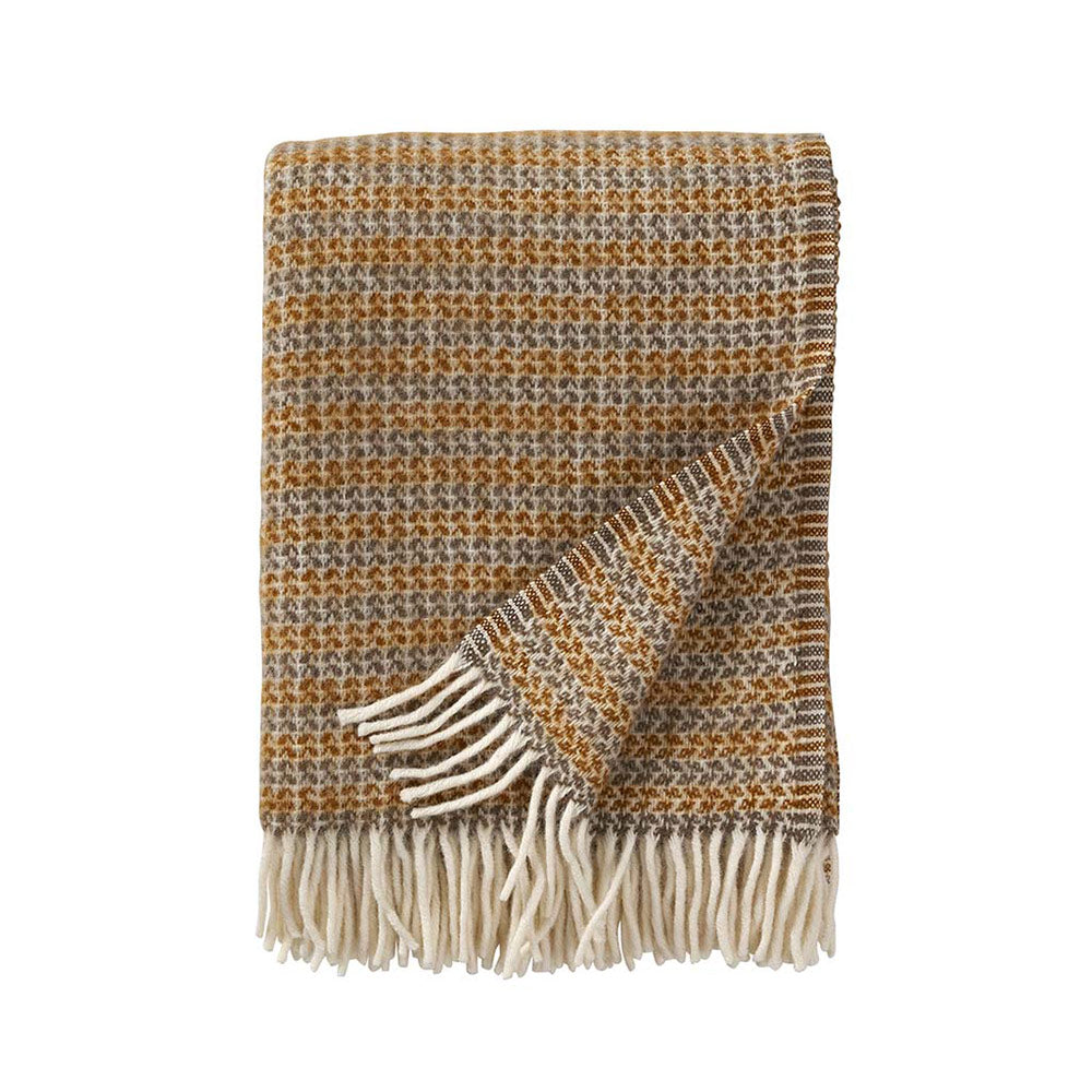 Klippan  Wolldecke Curve  créme caramel