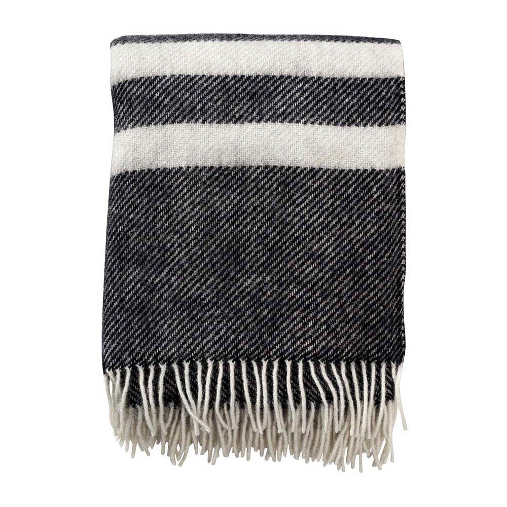 Klippan  Wolldecke Gotland Stripe  black