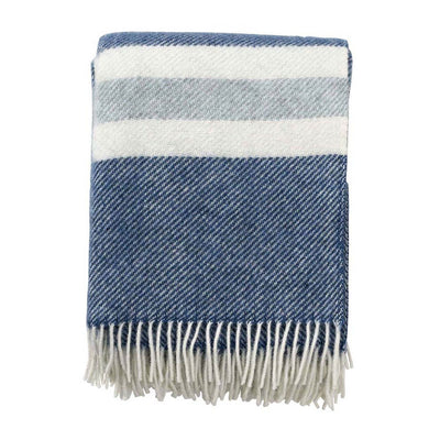 Wolldecke Gotland Stripe – petrol