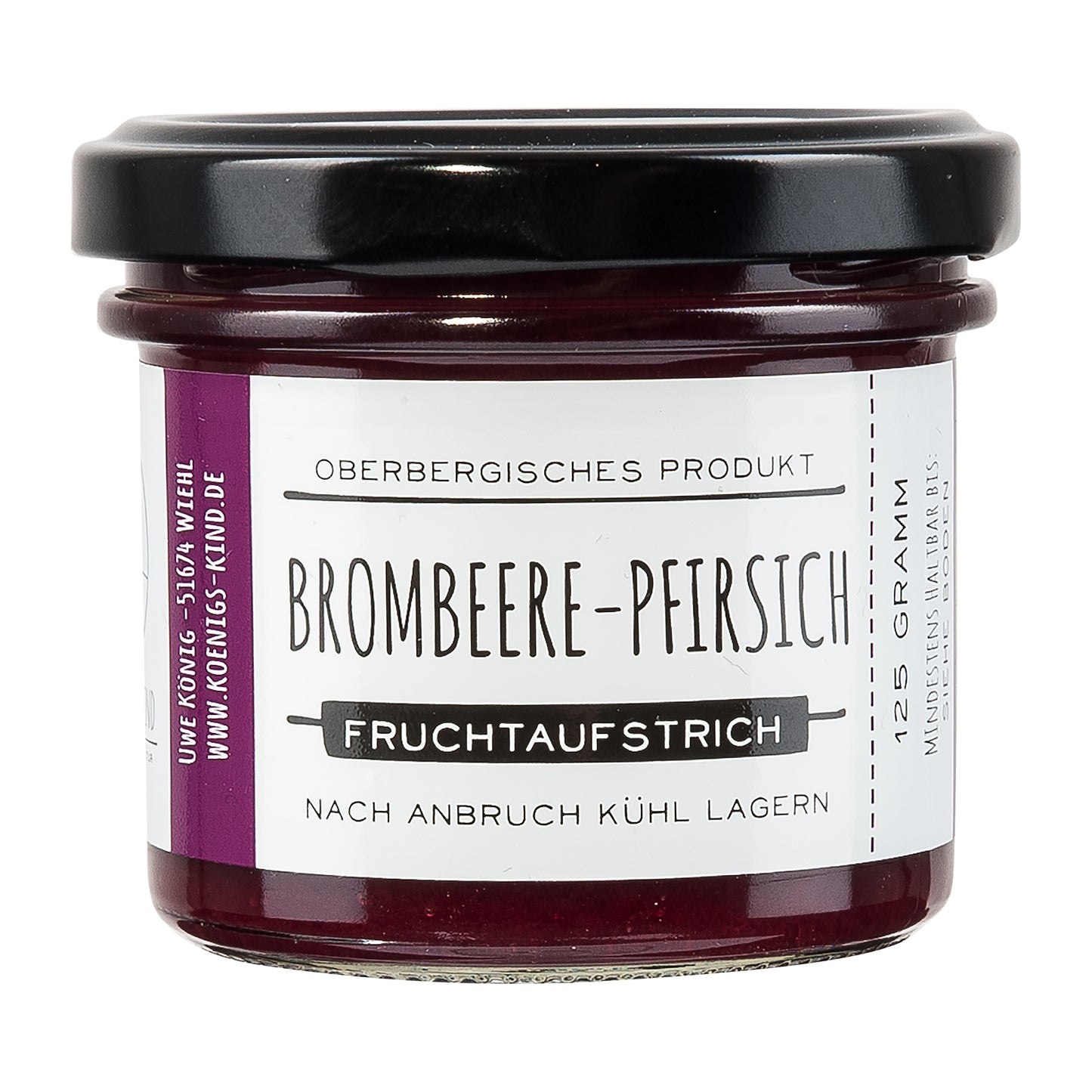 Königskind  Brombeer Pfirsich Fruchtaufstrich