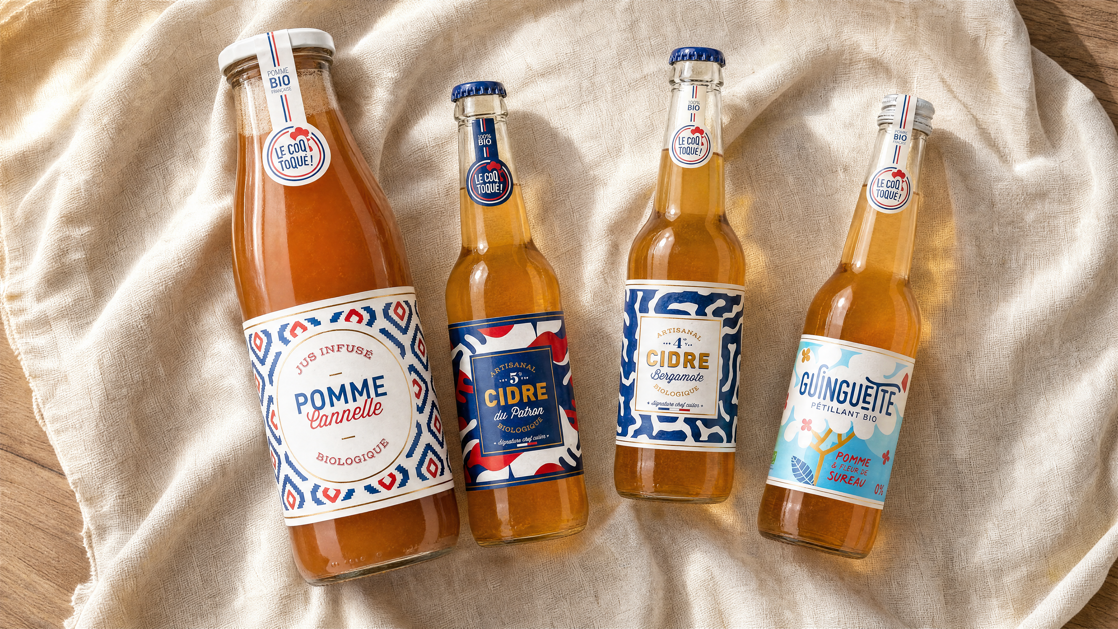 Cidre Normandie und Apfelsaft - Le Coq Toqué