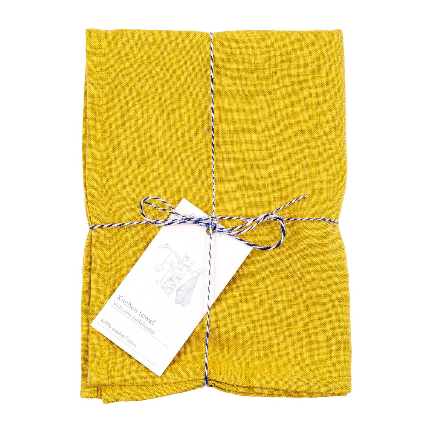 Linen Tales  Leinen Geschirrtuch  Lemon Curry