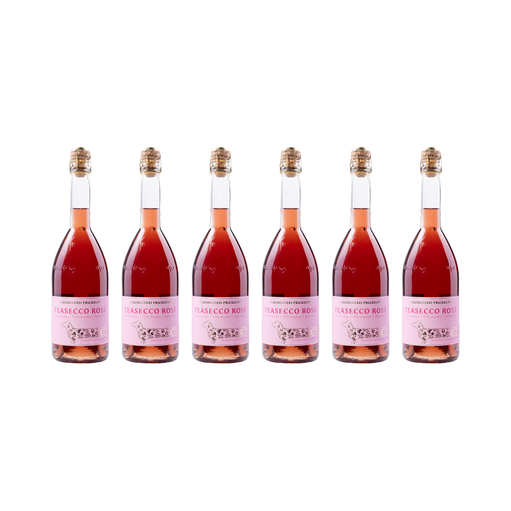 Teasecco Rosé – alkoholfrei — 6× 750 ml