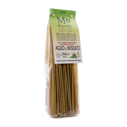 Linguine Aglio e Basilico – grüne Pasta mit Knoblauch