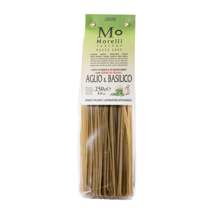 Linguine Aglio e Basilico – grüne Pasta mit Knoblauch