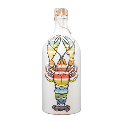 Olivenöl Keramikflasche bunter Hummer