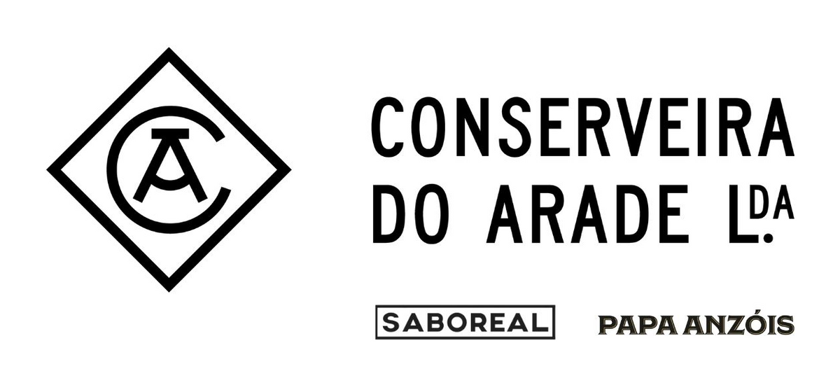 Logo Conserveira do Arade mit den Marken Saboreal und Papa Anzóis