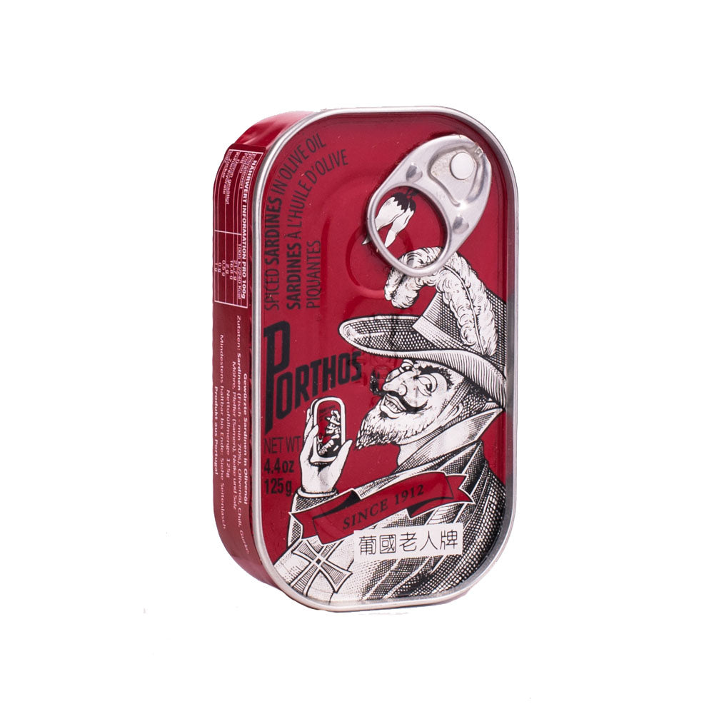 Porthos  Sardinen in pikantem Olivenöl  125g